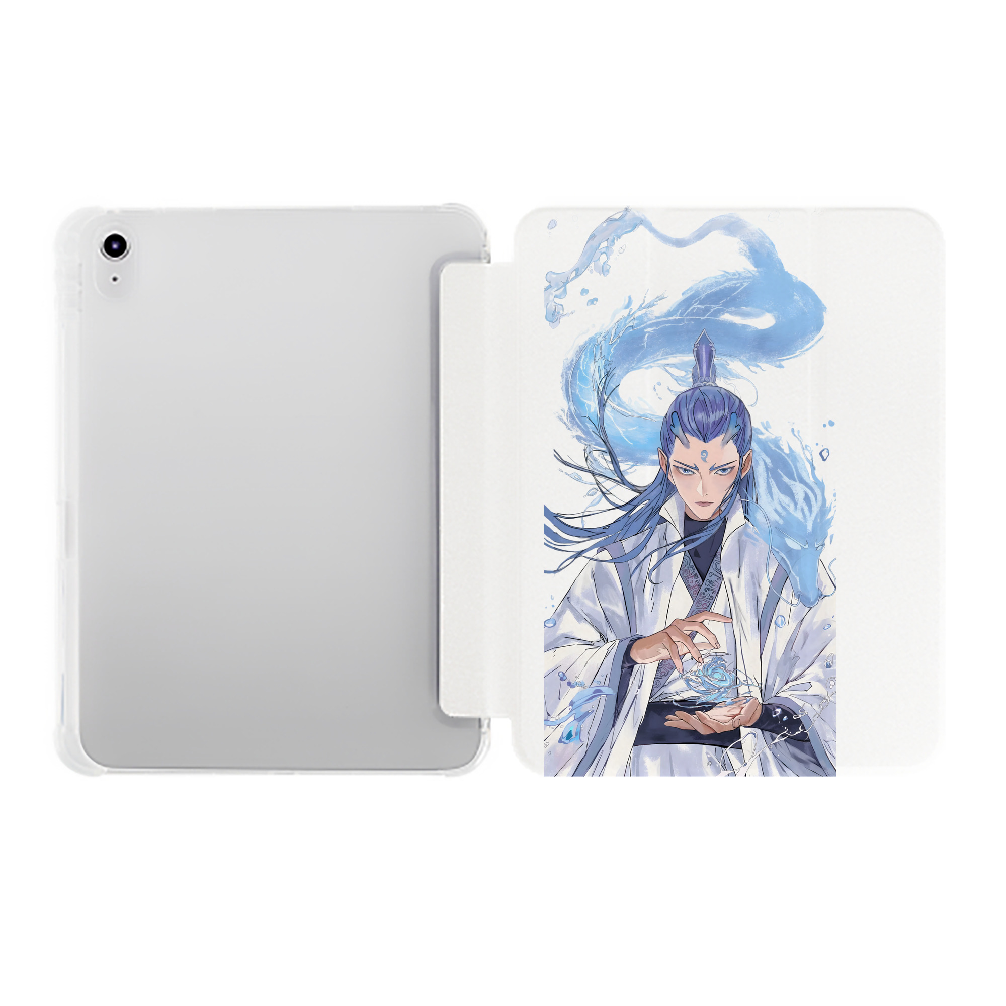 （画像用） Ne Zha 2 ナタ 魔童の大暴れ IPad ケース ペン収納付き 三つ折りスタンド PUレザー×シリコン 対応機種9.5/10.5/10.9インチ